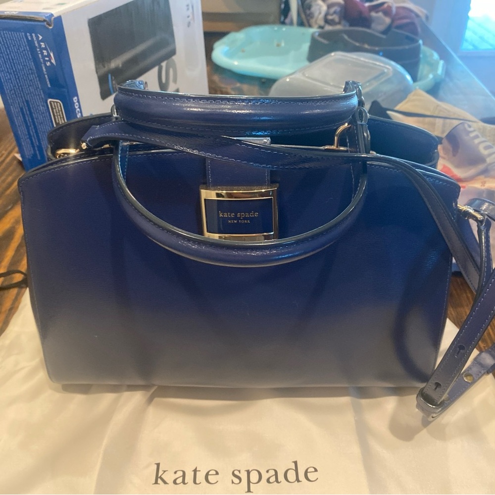 Kate Spade Blue Leather Handbag